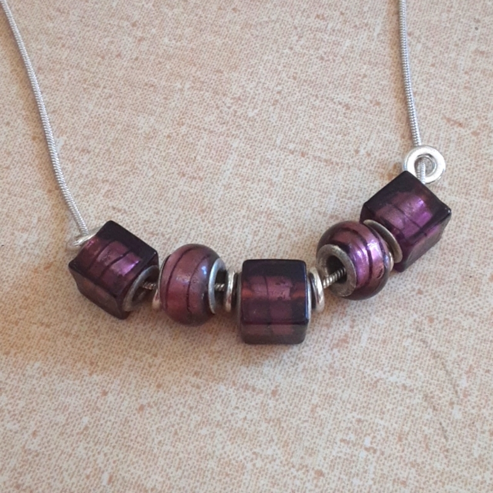 Purple Beaded Necklace